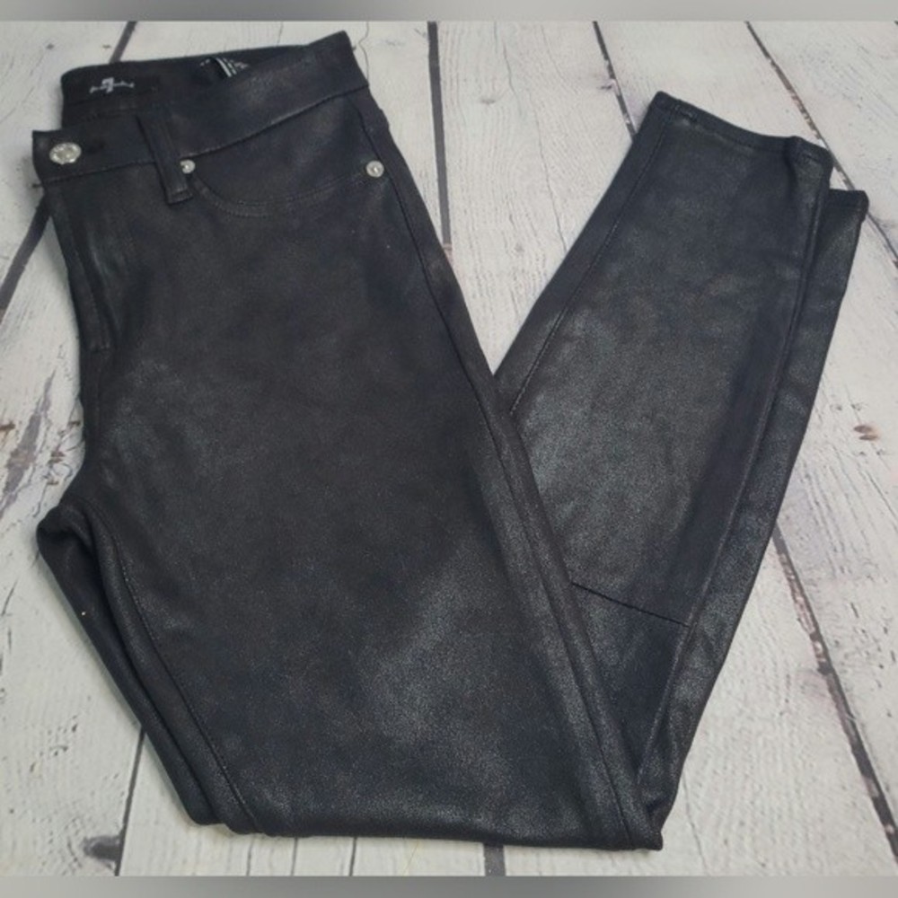 7 for all mankind Black Skinny Pants size 25